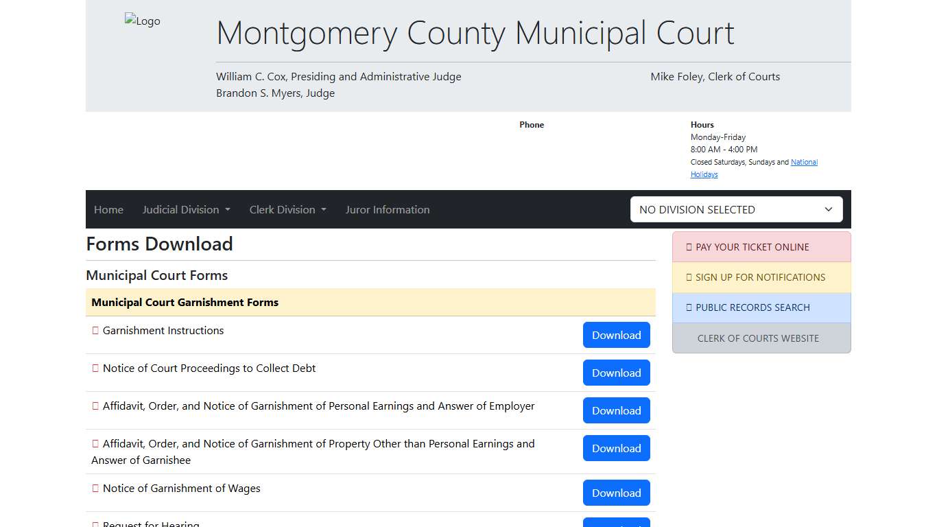 The Municipal Courts of Montgomery County, Ohio
